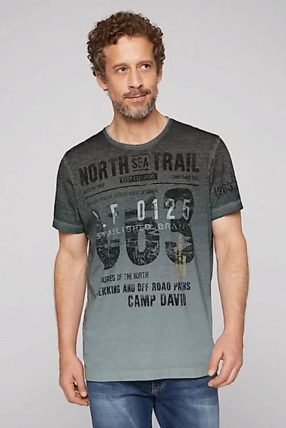 CAMP DAVID Rundhalsshirt mit Used-Kanten günstig online kaufen