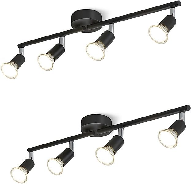 ZMH Deckenleuchte 4 Flammig-GU10 Modern Deckenspot Schwenkbar Wohnzimmer Sc günstig online kaufen