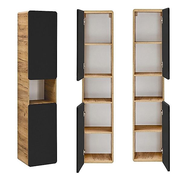 Lomadox Badmöbel-Set NEW-LUTON, (Spar-Set, 5-St), anthrazit günstig online kaufen
