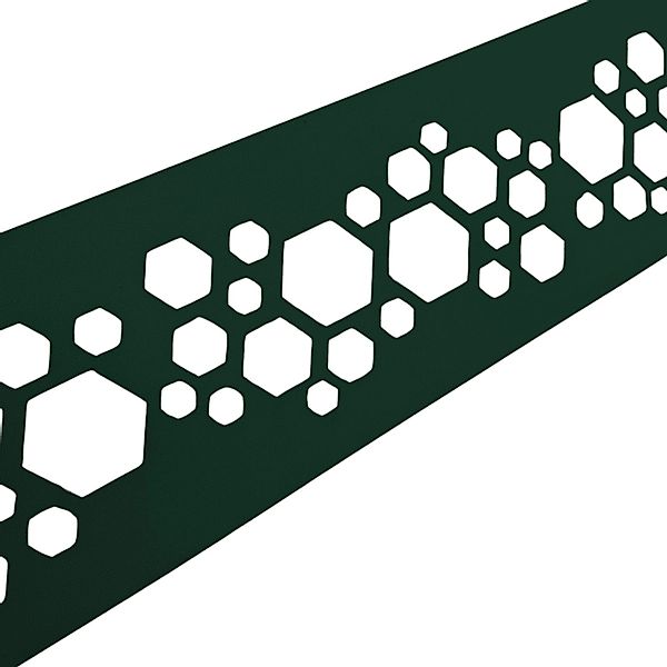 zaunzu Sichtschutz PREMIUM Dekor Hexagon Einzelstreifen Grün 2,55m günstig online kaufen