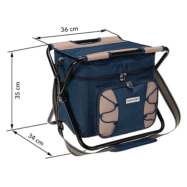 anndora Campinghocker mit Picknicktasche blau, dicke günstig online kaufen