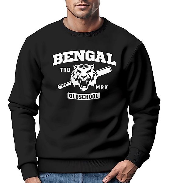 Neverless Sweatshirt Sweatshirt Herren Bengal Tiger Baseball Sport USA Rund günstig online kaufen