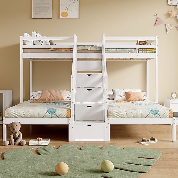 Ulife Etagenbett Dreierbett, Hochbett, Kinderbett mit günstig online kaufen