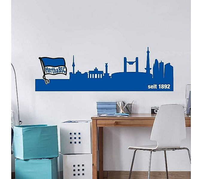 Hertha BSC Wandtattoo Fußball Wandtattoo Hertha BSC seit 1892 Skyline Fahne günstig online kaufen