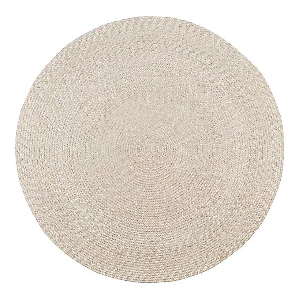 Teppich für draußen in Beige 180 cm Durchmesser günstig online kaufen
