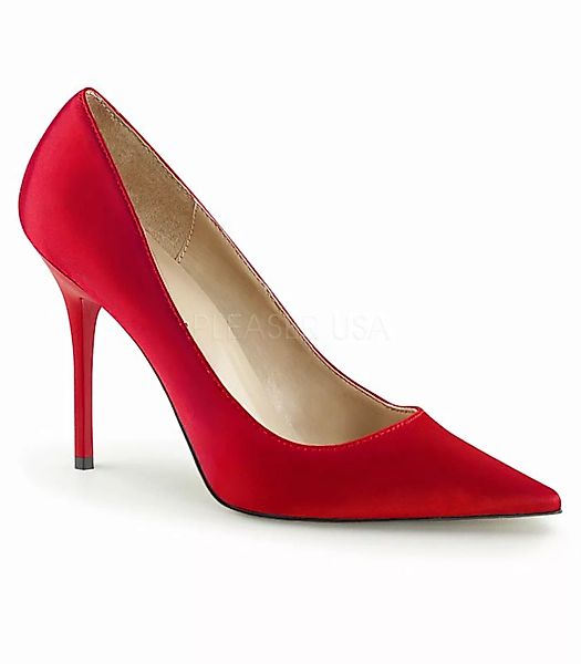 Stiletto Pumps CLASSIQUE-20 - Satin Rot (Schuhgröße: EUR 41) günstig online kaufen