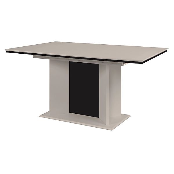 Furn.Design Esstisch in Sand und Schwarz Ausziehbar 160 - 200 x 90 cm Brebb günstig online kaufen