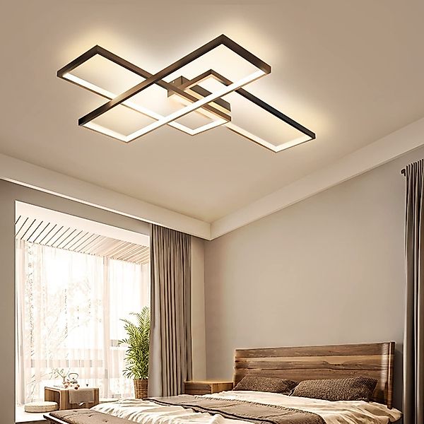 Nettlife LED Deckenleuchte Modern Schwarz 35W günstig online kaufen