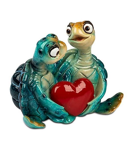 formano Dekofigur Schildkröten-Paar Harry mit Herz blau 12x10 cm (1 St) günstig online kaufen