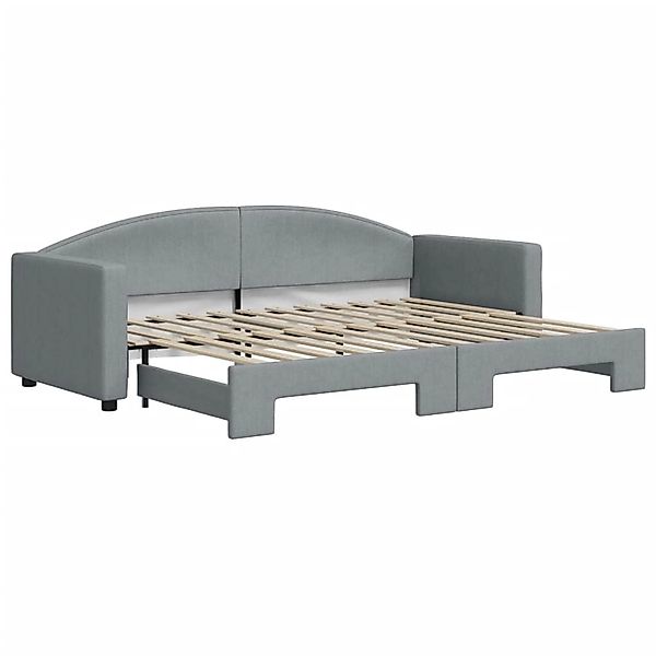vidaXL Ausziehbett, Tagesbett Ausziehbar Hellgrau 80x200 cm Stoff günstig online kaufen