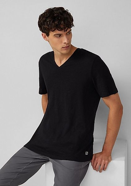 s.Oliver Kurzarmshirt T-Shirt T-Shirt aus Baumwolle mit V-Ausschnitt günstig online kaufen