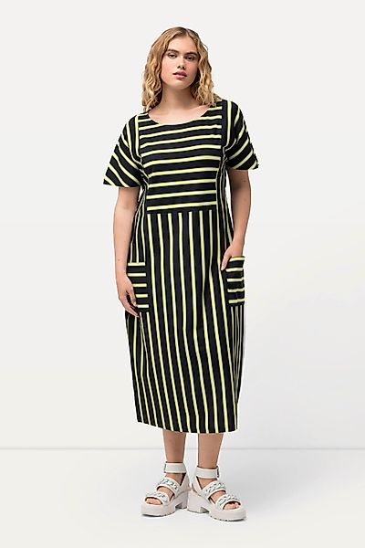 Ulla Popken Midikleid Jersey-Midikleid Streifen Oversized günstig online kaufen