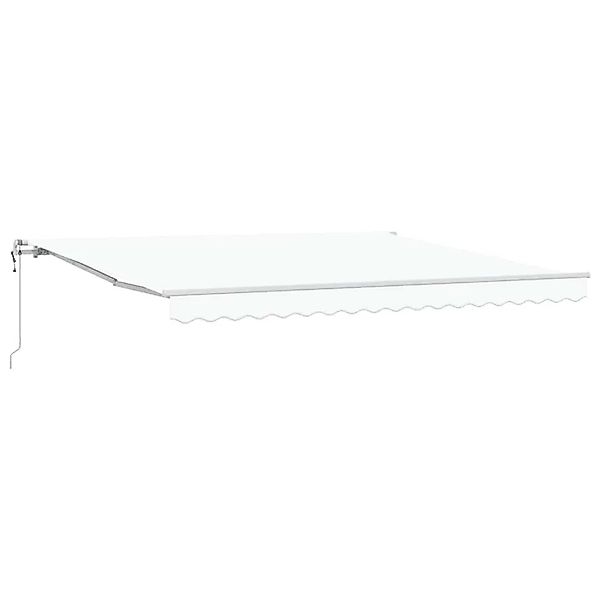 vidaXL Einziehbare Markise Weiß 400 x 350 cm Stoff und Stahl 3330793 günstig online kaufen