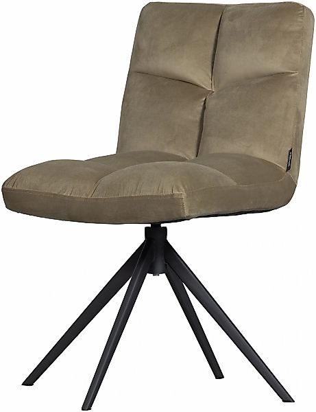 WOOOD Drehstuhl »Vinny«, Samt, mit Drehfuß, Breite 48 cm günstig online kaufen