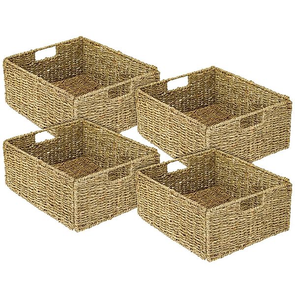 HMF 37043-S4 Aufbewahrungskorb Korb Seegras Kallax Halbes Fach 30 x 34 x 15 günstig online kaufen