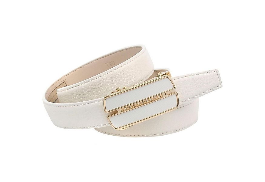 Anthoni Crown Ledergürtel in weiß mit Automatik Schließe günstig online kaufen