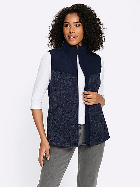 Sieh an! Jerseyweste Strickfleece-Weste günstig online kaufen