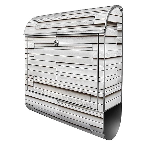 Banjado Design Briefkasten Silber Pulverbeschichtet 39x47x14cm 2 Schlüssel günstig online kaufen