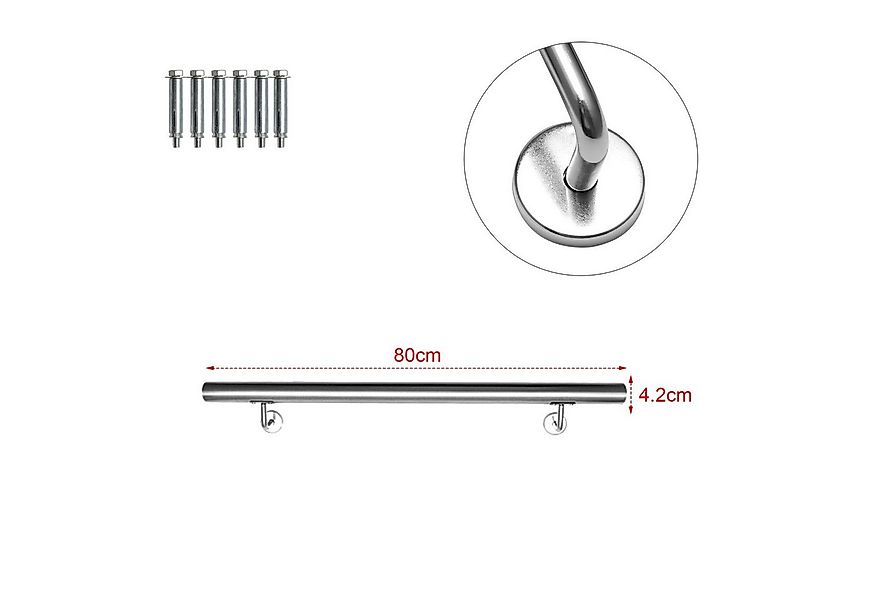 Clanmacy Handlauf Geländer Handlauf Edelstahl Treppengeländer 50-180 cm Inn günstig online kaufen