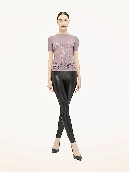 Wolford - Flower Lace Top Short Sleeves, Frau, arctic dust, Größe: S günstig online kaufen