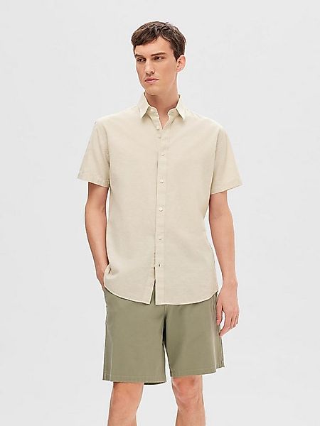 Selected Kurzarmhemd SLHREG-SUN SHIRT SS NOOS mit Leinen günstig online kaufen