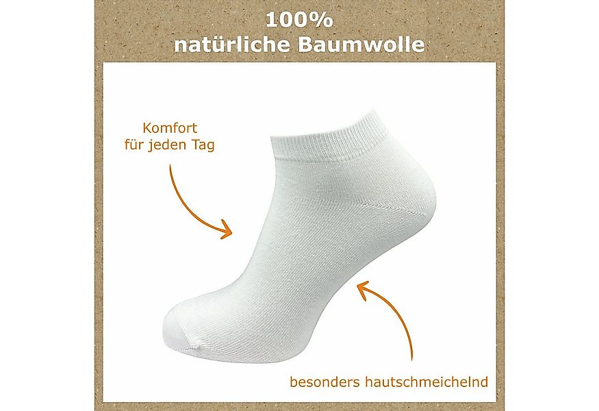 GAWILO Sneakersocken aus 100% Baumwolle für Herren in schwarz & weiß (10-Pa günstig online kaufen