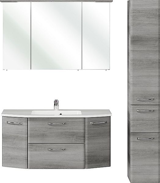 Saphir Badmöbel-Set Quickset 3-teilig, Mineralmarmor-Waschtisch und LED-Spi günstig online kaufen