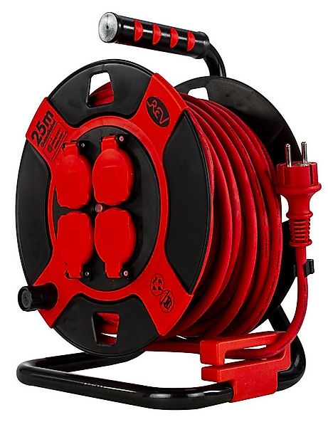 REV Ritter GmbH REV Kabeltrommel Außen 25m H07RN-F 3x1,5, rot, 4x Kabeltrom günstig online kaufen