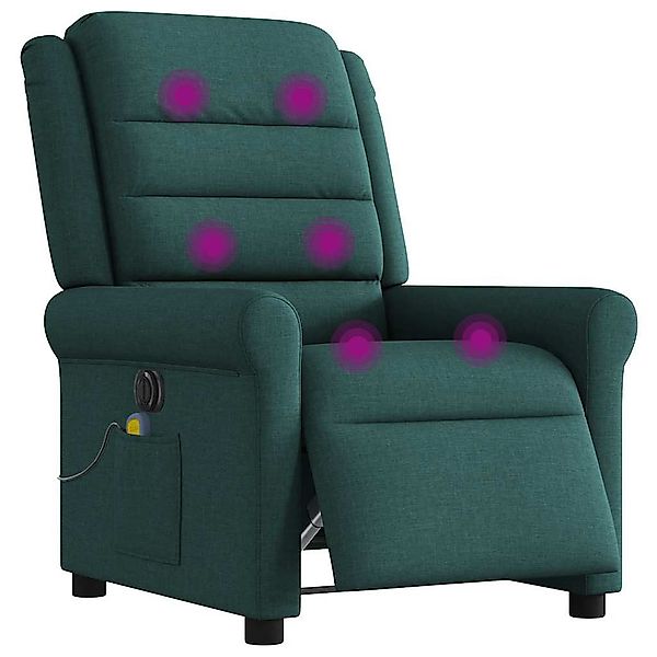 vidaXL Sessel Massagesessel Elektrisch Dunkelgrün Stoff günstig online kaufen