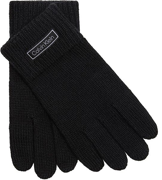 Calvin Klein Strickhandschuhe Rippstrick, warme Wollmix-Qualität günstig online kaufen