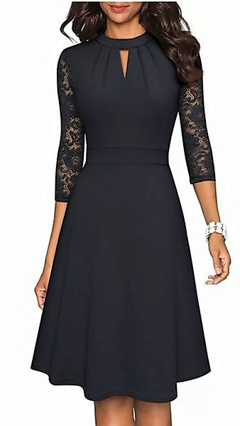 KIKI Zipfelkleid Kleid mit hohlem Stehkragen und A-Linien-Rock mit großem S günstig online kaufen