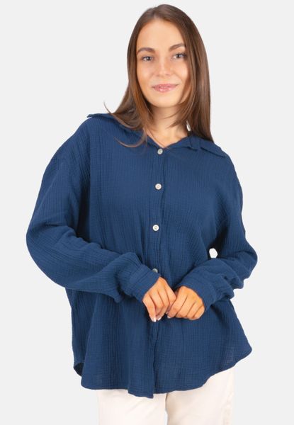Seasons of April Hemdbluse Oversized Musselinbluse günstig online kaufen