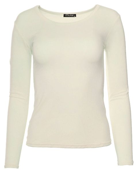 Muse Rundhalsshirt Basic Rundhals Langarmshirt Skinny günstig online kaufen