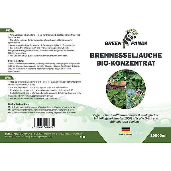 GreenPanda Pflanzendünger Brennnessel Jauche - Brennnessel günstig online kaufen