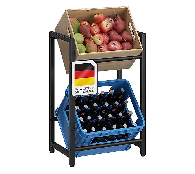 STEELSØN Flaschenregal Mystra in schwarz, Getränkekistenregal aus Stahl für günstig online kaufen