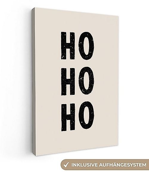 OneMillionCanvasses® Leinwandbild Weihnachten - Ho ho ho - Sprichwörter - B günstig online kaufen