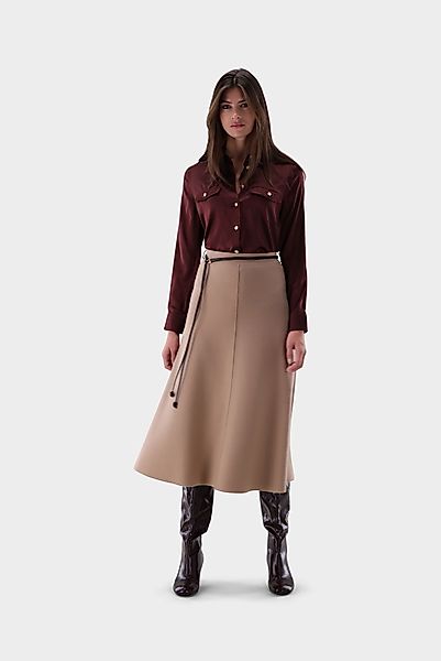 Taillierte Hemdbluse aus Seide mit Brusttaschen günstig online kaufen