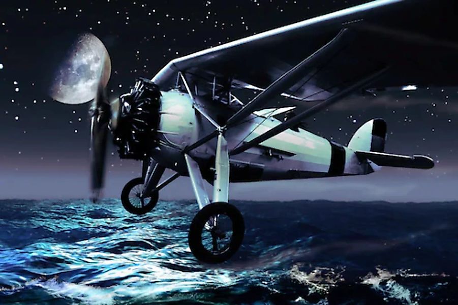 Papermoon Fototapete »Flugzeug über Wasser« günstig online kaufen