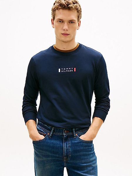 Tommy Hilfiger Longsleeve BRAND LOVE Jersey, Rundhals, mit Logo günstig online kaufen