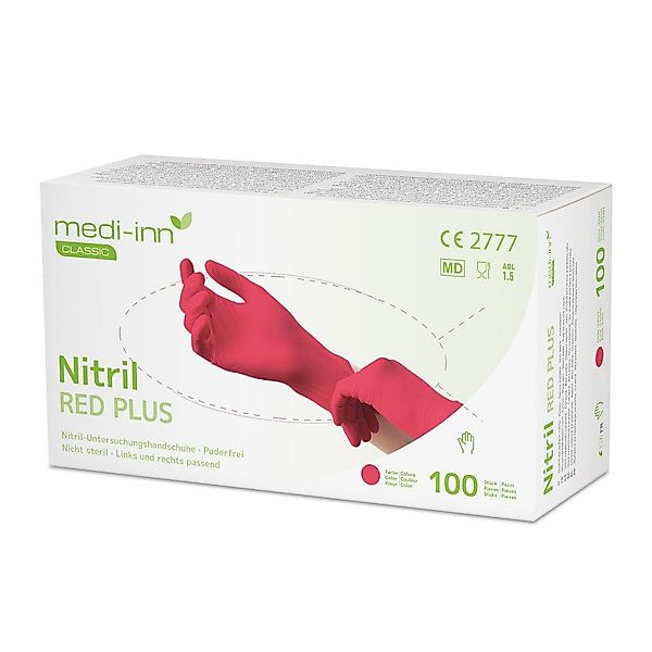 Medi-Inn Nitril-Handschuhe Nitril Red Plus Einmalhandschuhe günstig online kaufen