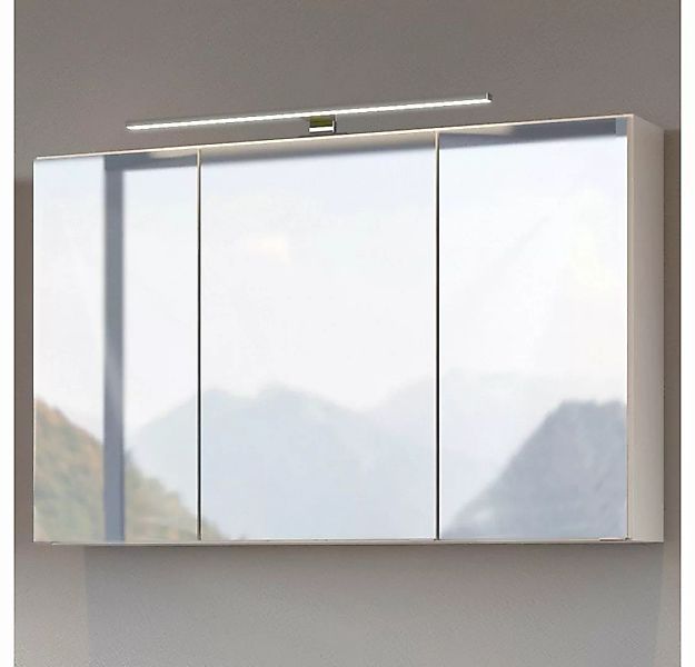 Lomadox Badmöbel LED Spiegelschrank 100 cm ARLON-03 weiß BxHxT 100x64x20 cm günstig online kaufen