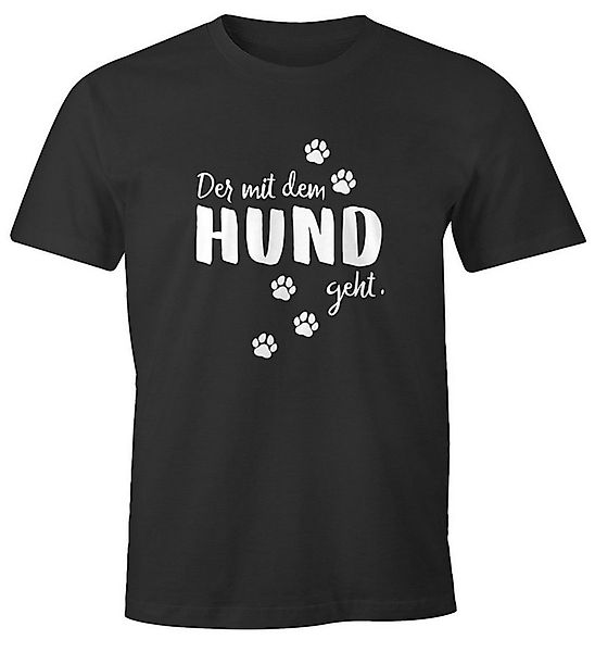 MoonWorks Print-Shirt Herren T-Shirt mit Hundemotiv Der mit dem Hund geht P günstig online kaufen