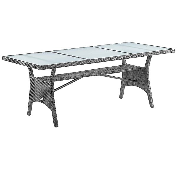 Casaria Gartentisch (1-St), Polyrattan 190x90x74 cm günstig online kaufen