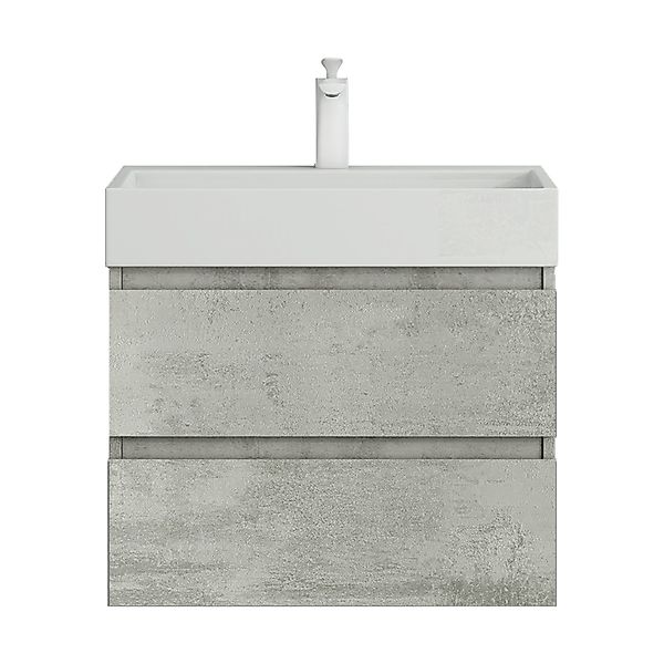 doporro Badmöbel-Set Mineralguss Waschtisch mit Unterschrank günstig online kaufen