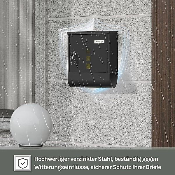 Woltu Wandbriefkasten (1-St), Postkasten mit 2 günstig online kaufen