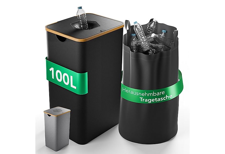 NewHabitat Flaschenkorb Pfandflaschen Sammelbehälter inkl. Tragetasche für günstig online kaufen