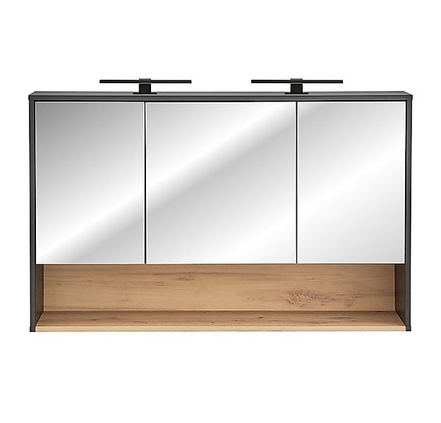 Lomadox Spiegelschrank BOLOGNA-56 Artisan Eiche Nb. 120/80/25 cm günstig online kaufen