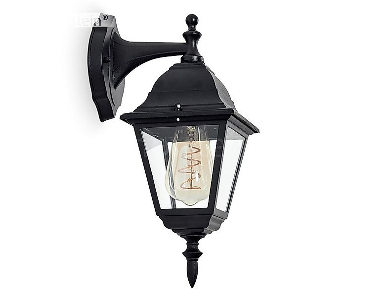 hofstein Außen-Wandleuchte Wandlampe abwärts in antikem Look aus Metall/Gla günstig online kaufen