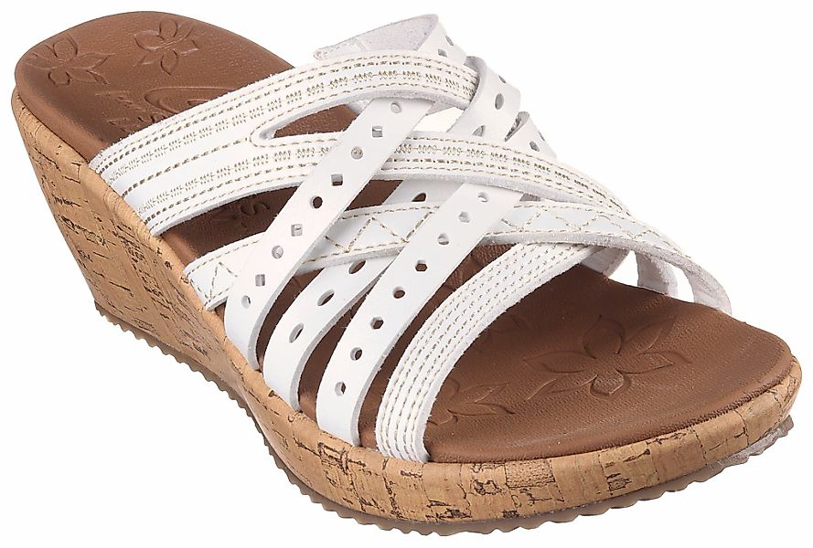 Skechers BEVERLEE-HOT SPRING Pantolette, Keilabsatz, Sommerschuh, günstig online kaufen
