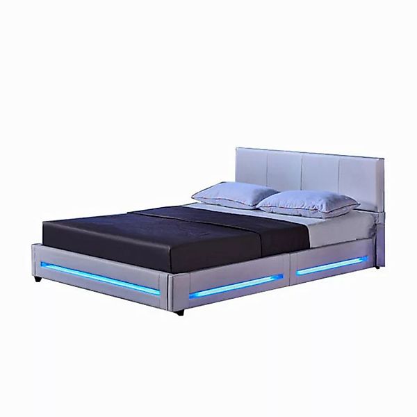 HOME DELUXE Bett LED Bett ASTEROID (Set, 2-tlg., inkl. Lattenrost & LED Bel günstig online kaufen